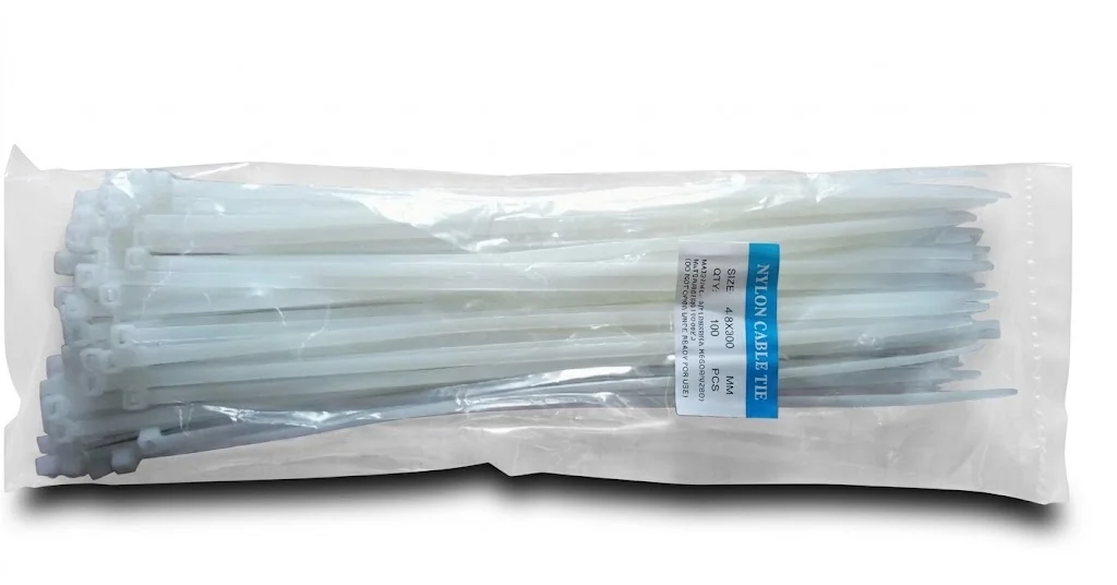 Bridas plásticas 8" (paquete de 100u)