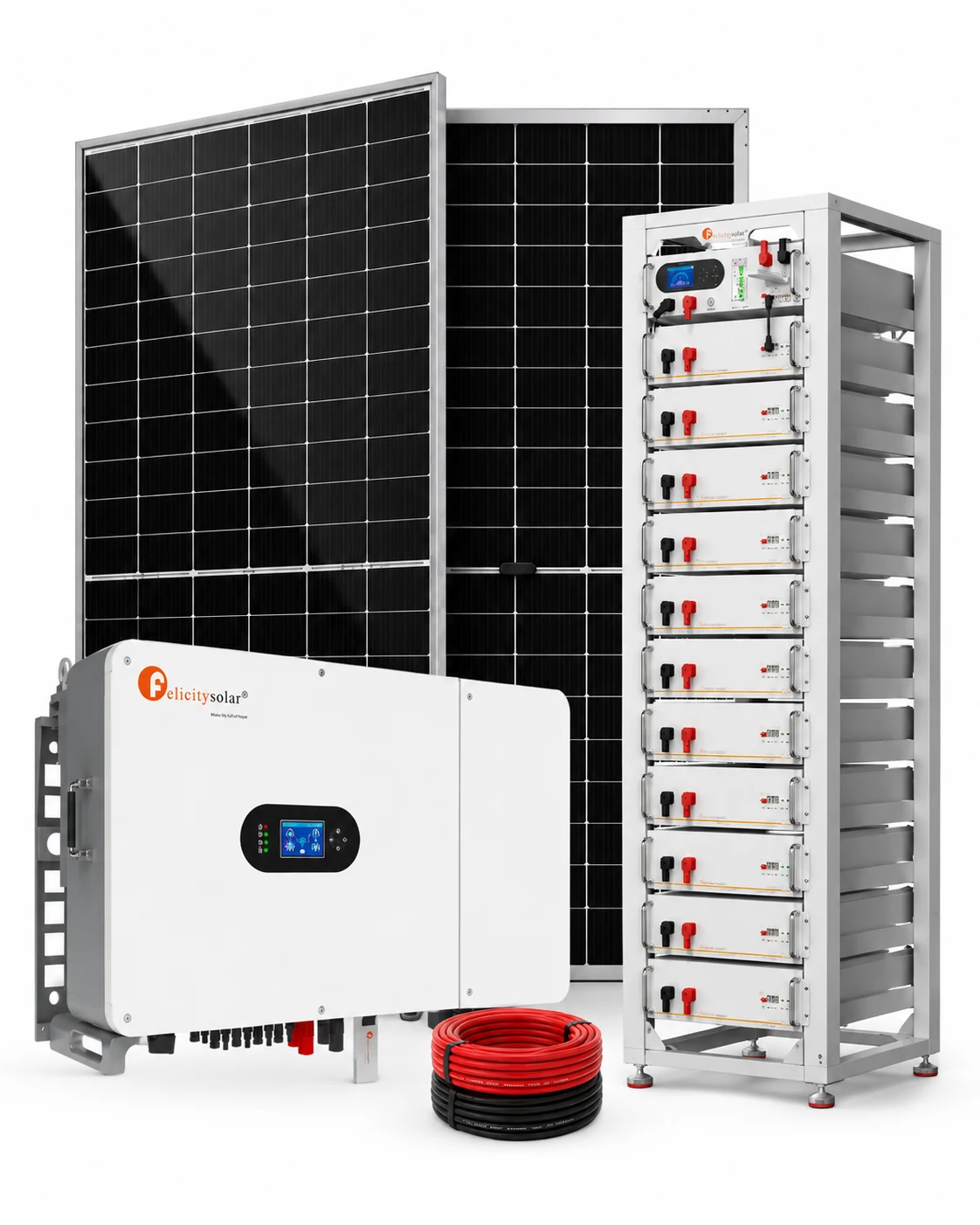 Kit trifásico 25/50kW + 65kWh de respaldo