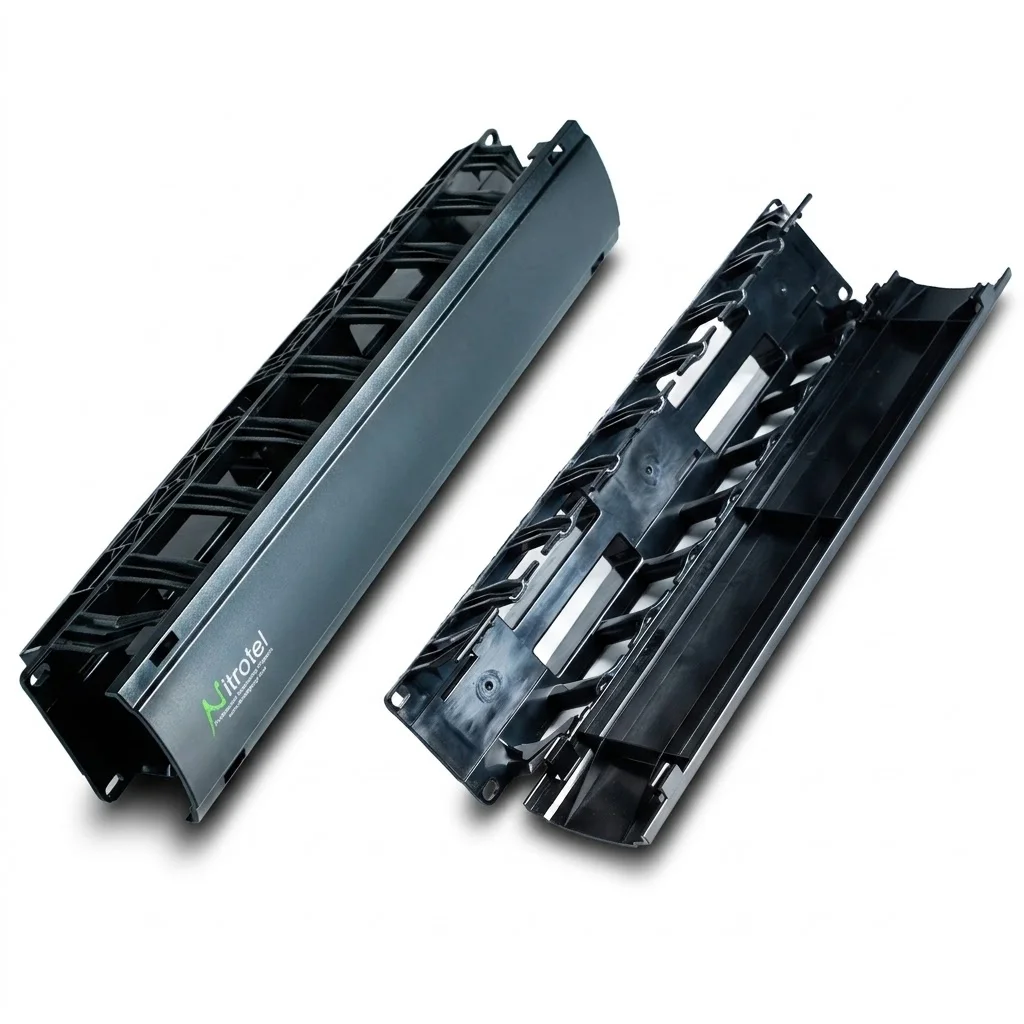 NTCMF1U Nitrotel Cable Manager plástico completo IRU de un solo lado