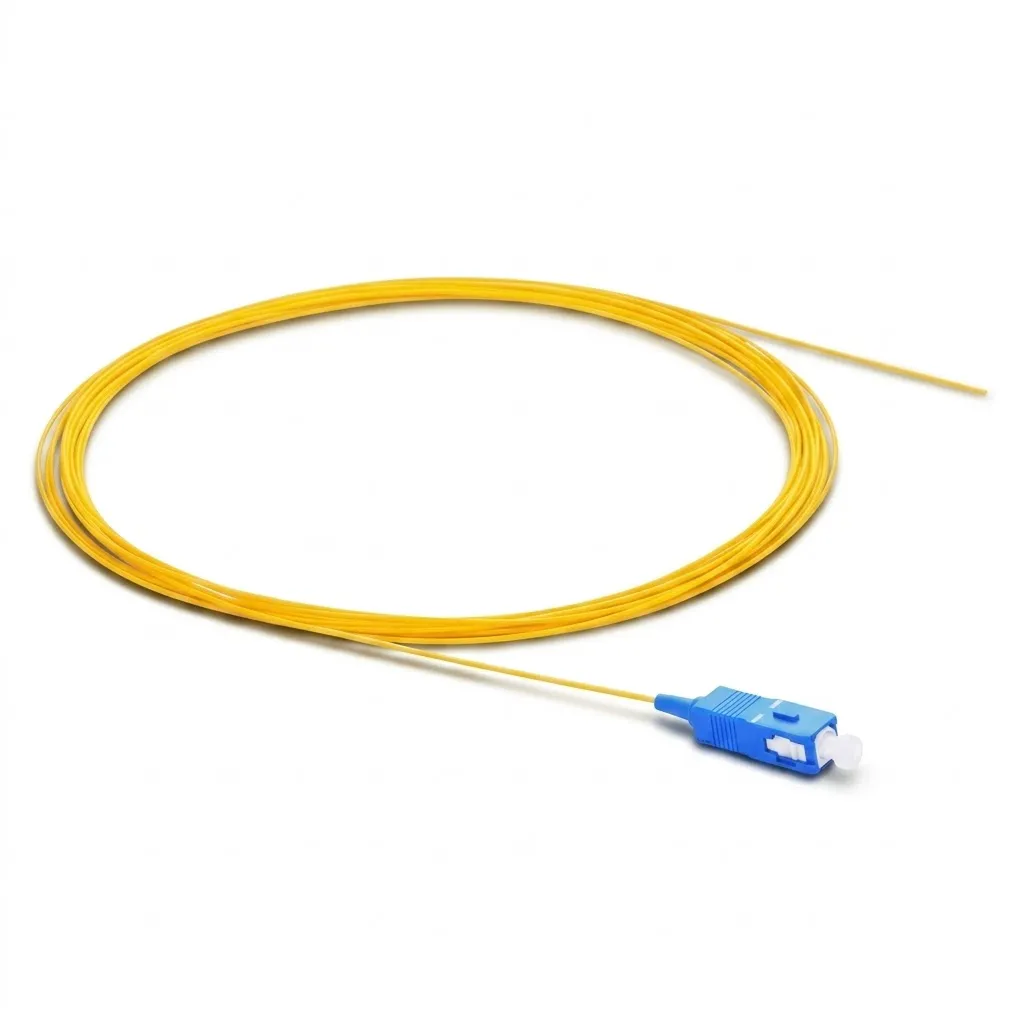 SC/UPC monomodo simplex de 9 micras, pigtail de 900 µm, 3 m